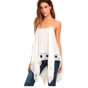 Arc & Co Strappy Handkerchief Lace Blouse